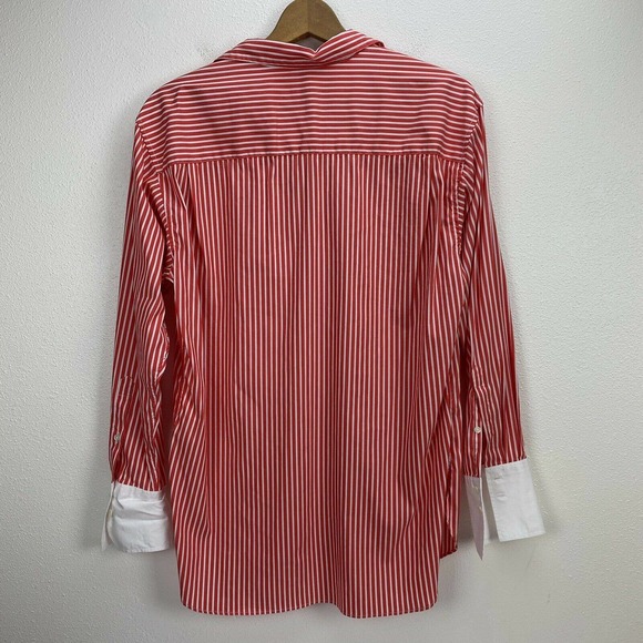 CLOSED Lilo Striped Button front Shirt Red white NWT Sz medium - Picture 8 of 8